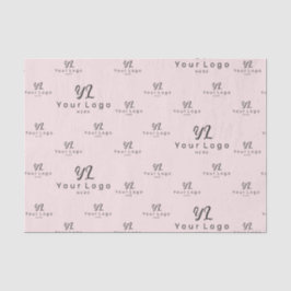 Blush roze Logo patroon Business Merk Packaging Tissuepapier