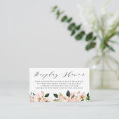 Blush Roze Magnolia en Hydrangea Display Douche Informatiekaartje (Staand voorkant)