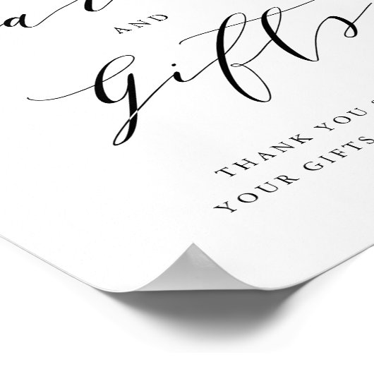 Blush Roze Magnolia en Hydrangea Kaarten en gesche Poster (Hoek)