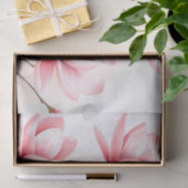 Blush roze Magnolia met gouden accenten Tissuepapier (Geschenk)