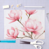 Blush roze Magnolia met gouden accenten Tissuepapier (Craft)