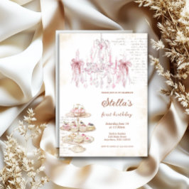 Blush Roze Marie Antoinette Uitnodiging