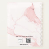 Blush roze marmer name elegant business business planner (Achterkant)