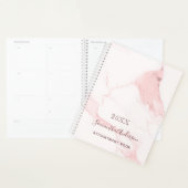Blush roze marmer name elegant business business planner (Display)