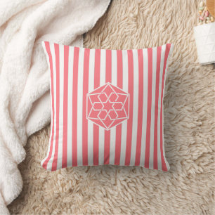 Blush roze Marokkaanse Zellige bloem symbool Kussen