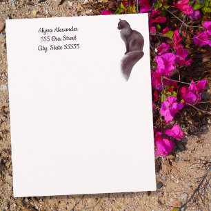 Blush roze meisjesscript & Waterverf Cat Personal