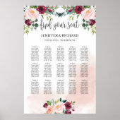 Blush roze, met vuursteentje, groene zitplaats poster (Voorkant)