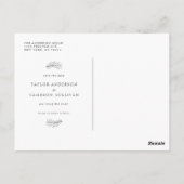 Blush roze minimalistisch Lijst Foto Opslaan datum Briefkaart (Achterkant)