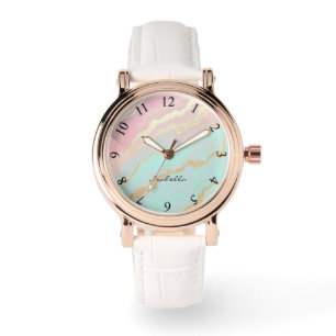 Blush Roze Mint Goud Luxe Populaire Collectie Horloge