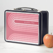 Blush roze mod striped Patroon Aangepaste naam (In situ)