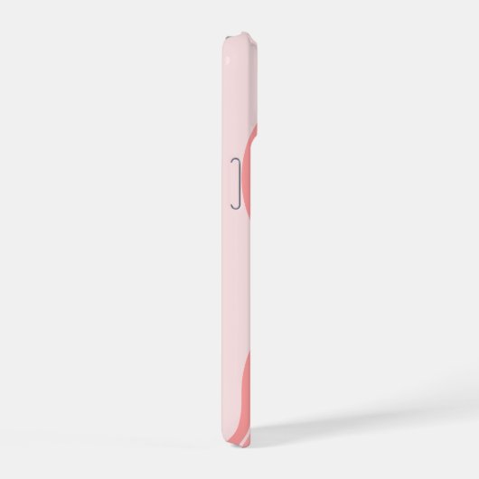 Blush Roze modderretro Striped Pattern Custom Name iPhone 15 Hoesje (Rechterkant)