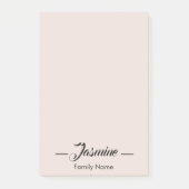 Blush roze Modern Minimalist Post-it® Notes (Voorkant)