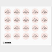 Blush Roze moderne bakkerij Sticker (Vel)