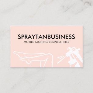 Blush Roze Moderne Lichaamsbruiningsspray Visitekaartje
