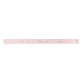 Blush Roze Moderne Monogram Branded Bedrijfsnaam Lint (Voorkant)