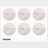 Blush Roze Moeder van Pearl Shell Bedankt Ronde Sticker (Vel)