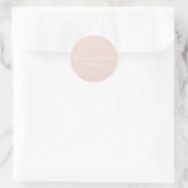 Blush roze Monogram aangepast huwelijksfeest Ronde Sticker (Tas)