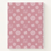 Blush roze monogram Tijd tot Unwind Crochet Notitieboek (Achterkant)