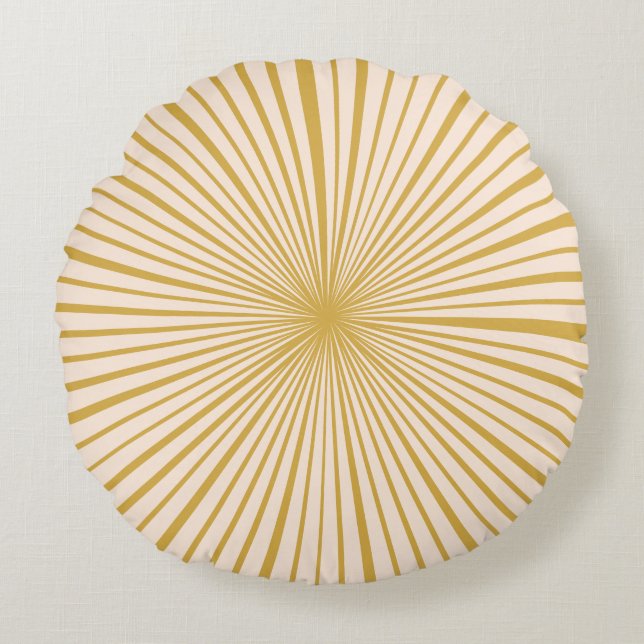 Blush roze mosterdwiel rond kussen (Voorkant)