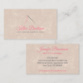 Blush roze naalddraden naaddruk naaien visitekaartje (Voorkant / Achterkant)