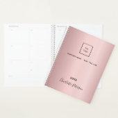 Blush roze naam business logo elegant 2026 planner (Display)