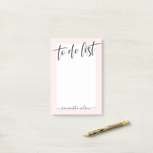 Blush roze om lijst te doen post-it® notes (Op bureau)
