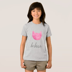 Blush roze ombre cat be Brave Tri-Blend Shirt