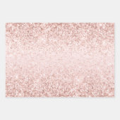 Blush roze ombre Glitzy Glitter Sparkle Inpakpapier Vel (Voorkant)