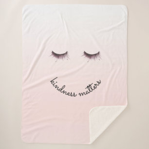 Blush roze ombre vriendelijkheid doet ertoe wimper sherpa deken