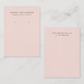  Blush Roze Oorbel Display Visitekaartje (Voorkant / Achterkant)