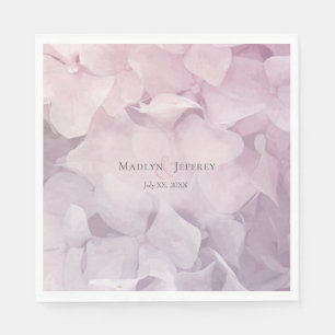 Blush roze paarse hortensia tuinfeest servet