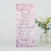 Blush Roze Paarse Hydrangea Zomertuin Bruiloft Kaart (Staand voorkant)