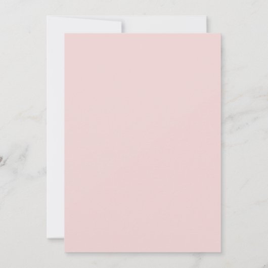 Blush Roze & Paarse Waterverf Bloemen Bruiloft Kaart (Achterkant)