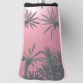 Blush roze palmbomen golfheadcover (Draai 90)