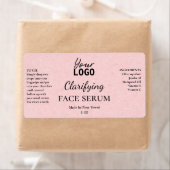 Blush roze papieren textuur Verduidelijking seruml Etiket (Insitu)