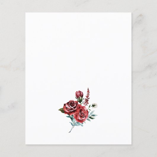 Blush roze perzik en koraal bloemenbruiloft detail (Achterkant)