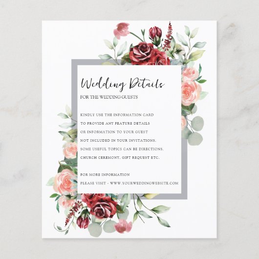 Blush roze perzik en koraal bloemenbruiloft detail (Voorkant)