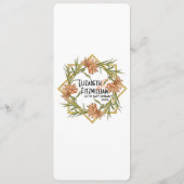 Blush Roze Pioenrand Menu (Achterkant)