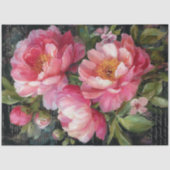 Blush roze pioenroos bloem decoupage tissuepapier (Voorkant)