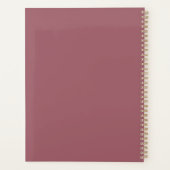 Blush Roze plaat & Roos Gold Border Waterverf Planner (Achterkant)