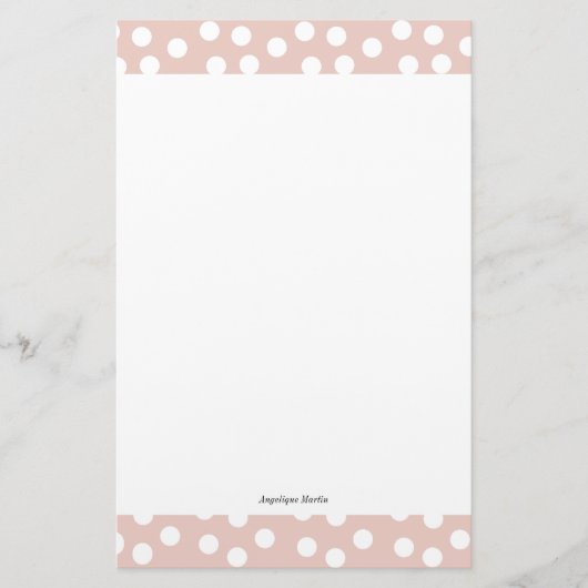 Blush roze pokkenpapier briefpapier (Voorkant)