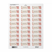 Blush Roze pomkin Return Address Label (Full Sheet)