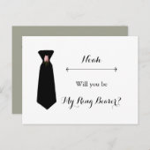 Blush Roze puistjes Ring Bearer Request Kaart (Voorkant / Achterkant)