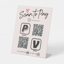 Blush roze QR code scan om Moderne kalligrafie te 