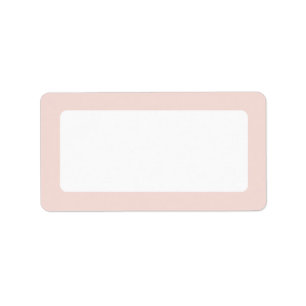 Blush roze rand leeg etiket