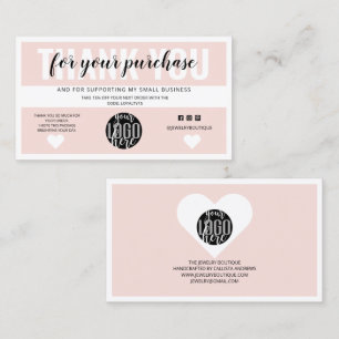 Blush roze rand Logo Klantbestelling van klant Dan Visitekaartje