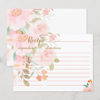 Blush Roze recept voor Vrijgezellenfeest Informatiekaartje