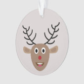 Blush roze rendierfeestelijke kerst ornament (voorkant)