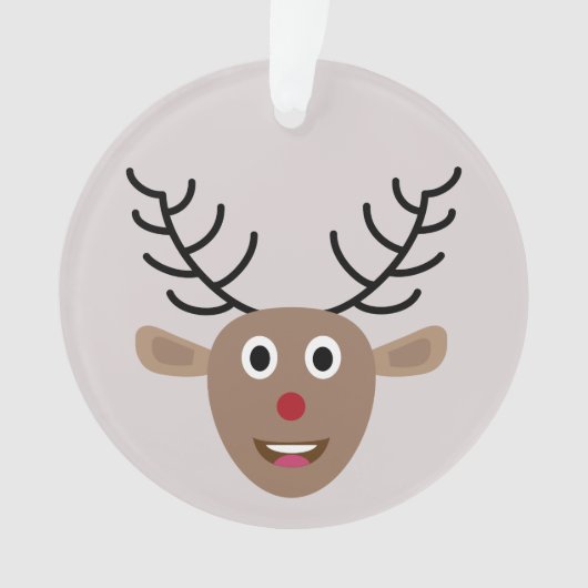 Blush roze rendierfeestelijke kerst ornament (voorkant)