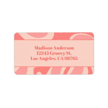 Blush Roze Retro Abstract wervelpatroon